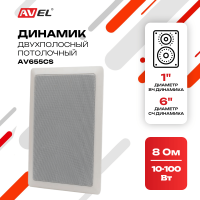 Потолочный двухполосный динамик AV655CS