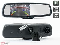 Зеркало заднего вида AVS0507DVR с монитором и видеорегистратором