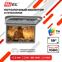 Потолочный монитор 19" со встроенным Full HD медиаплеером AVS1920MGR