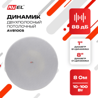 Потолочный двухполосный динамик AV810CS